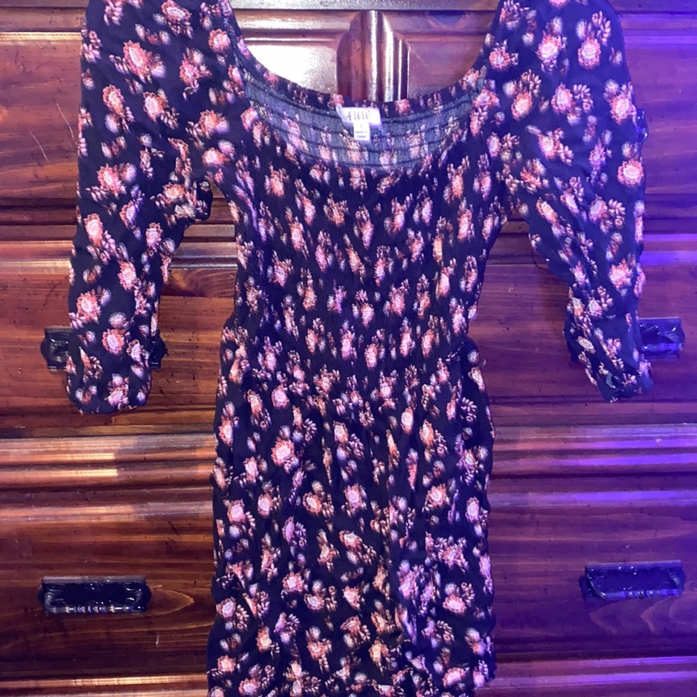 AUW Boho Off the Shoulder Floral Dress